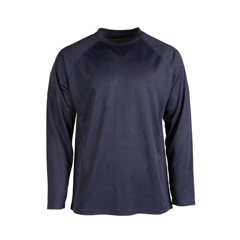 Mil Tec Tactical Quick Dry Langærmet T Shirt Mørkeblå Grejfreakdk