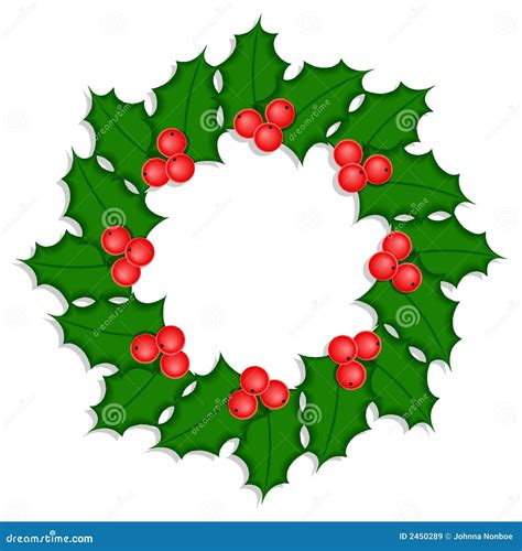 Holly Wreath Vector Illustration | CartoonDealer.com #3534520