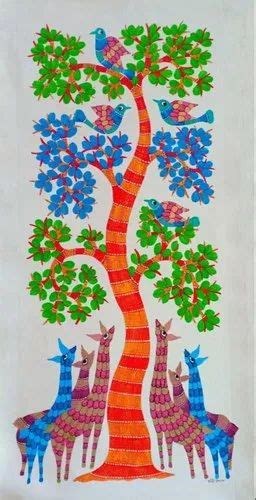 Gond Tribal Art Paintings at best price in Kalol by Ananta Artifacts | ID: 21575392512