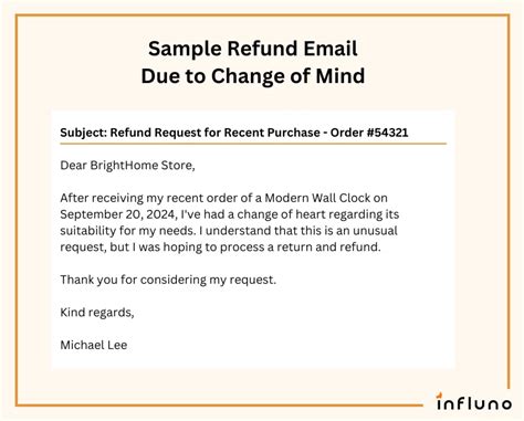 Refund Email To Get Reimbursement Templates Examples