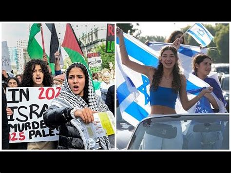 Weltweite Proteste Pro Israelische Und Pro Pal Stinensische