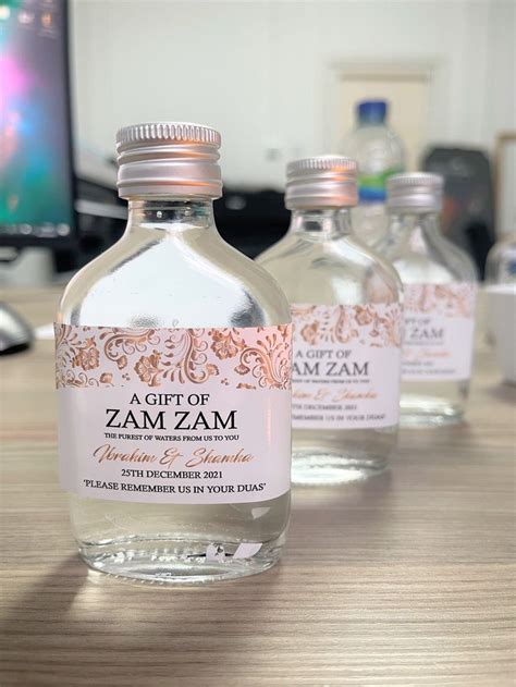 Zam Zam Sticker Zam Zam Water Zam Zam Water Bottle Sticker Favour