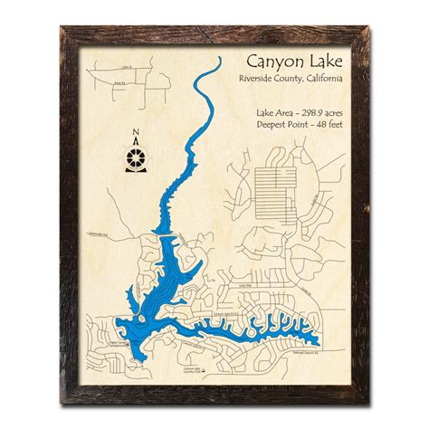 Lake Of The Ozarks Mo D Wood Maps Laser Etched Nautical Decor