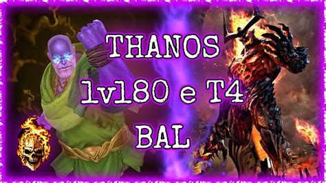 Thanos lvl80 vs T4 Fúria Poderoso BAL Alien Vilão MFF YouTube