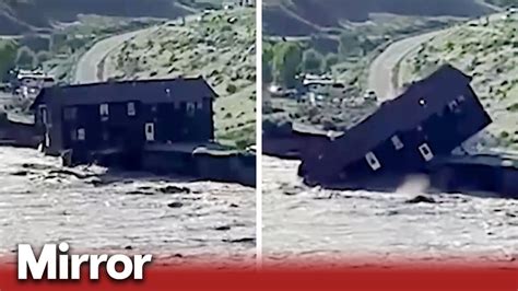 Entire House Falls Into Yellowstone River Amid Flooding Youtube