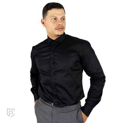 President's Club Mens Formal Shirt Black - President's Club