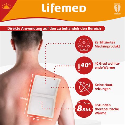 Lifemed XXL Wärmepflaster für Rücken Schultern und Nacken 13 x 19 cm 1