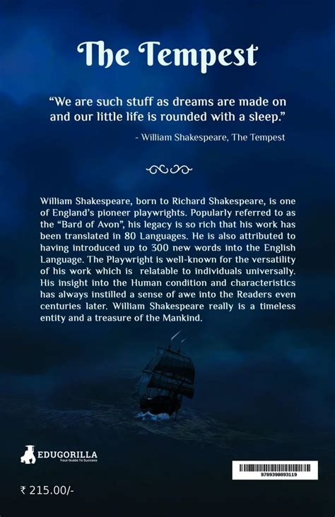 English Trade Book The Tempest By William Shakespeare Edugorilla Prep