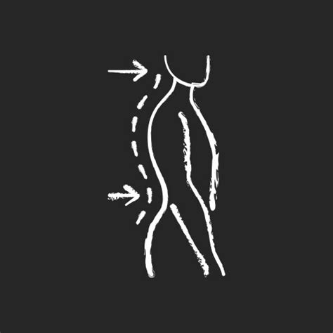 Lumbar Lordosis Linear Icon Royalty Free Vector Image