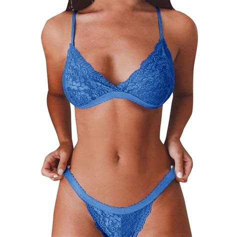 Guesslookry Sexy Lingerie Women S Sexy Lingerie Set Floral Print Lace Underwear Solid Color