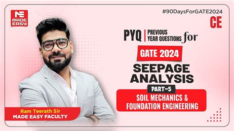 Pyq For Gate Seepage Analysis Soil Mechanics Foundation