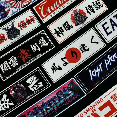 Jdm Car Stickers Japanese Paper Kamikaze Vinyl Window Body Car Decal