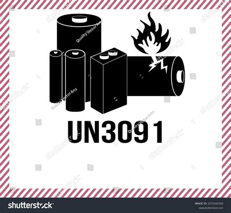 Un3091 Lithium Battery Label Layout Editable Stock Vector 55 Off