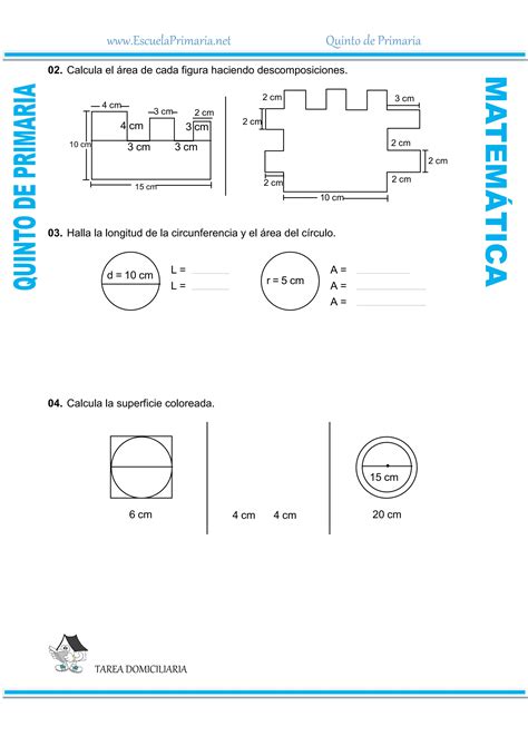 Perímetros y Áreas para Quinto de Primaria doc