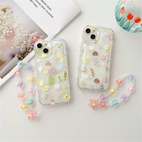 Flower Chain Wave Phone Case For IPhone 7 8 Plus 11 12 13 14 Pro Max