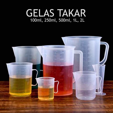 Jual Gelas Takar Plastik Bening Ml Ml Ml Kecil Gelas Ukur