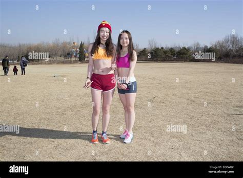 Beijing China St Mar Beijing Naked Pig Run Is A Self Organized Activity