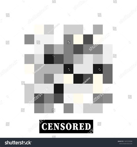 Pixel Censored Sign Black Censor Bar Stock Vector Royalty Free