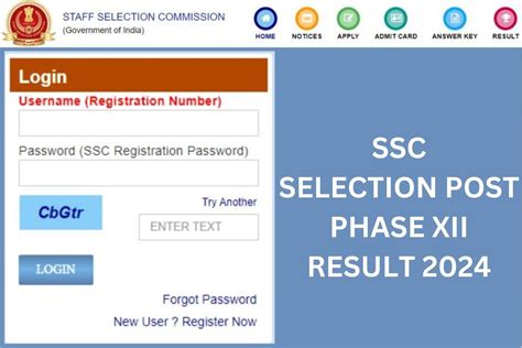 Ssc Selection Post Phase 12 Result 2024 Xii Cut Off Marks And Merit List