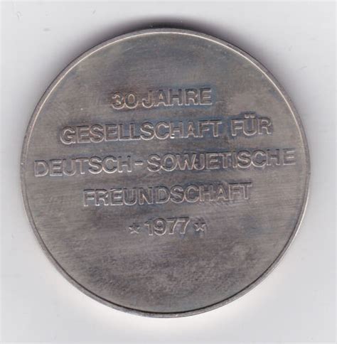 Ddr Medaille Jahre Gesellschaft F R Deutsch Sowjetische Freundschaft