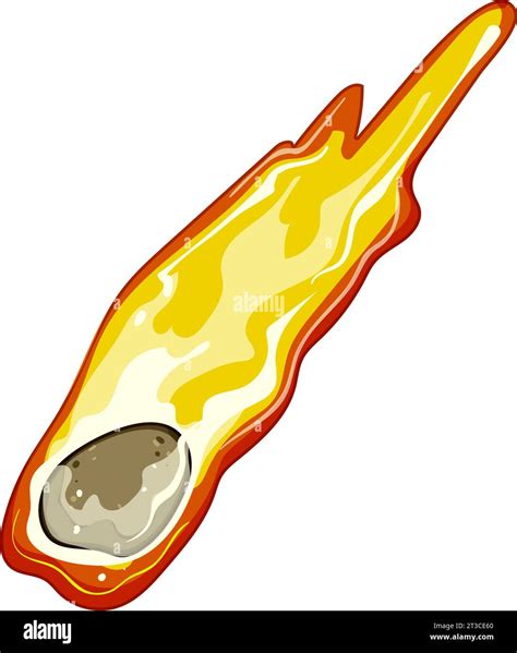 Asteroid Meteor Cartoon Vector Illustration Stock Vector Image And Art Alamy