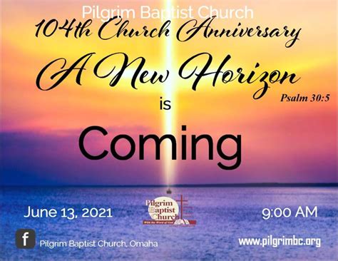 Annual Church Anniversary Pilgrim Baptist Church