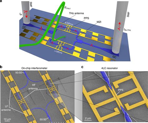 On Chip Terahertz Detector A The Detector Consists Of A Machzehnder