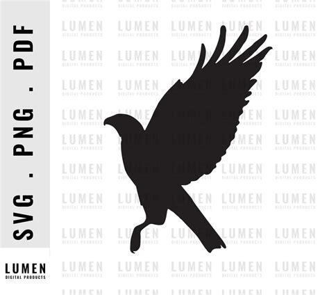 Hawk SVG, Hawk Silhouette SVG, PNG, Flying Hawk Silhouette Svg, Hawk ...