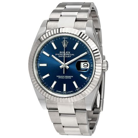 Rolex Oyster Perpetual Datejust Blue Dial Automatic Men S Watch