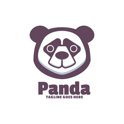 Un Logo Panda Avec Une Tête De Panda Vecteur Premium