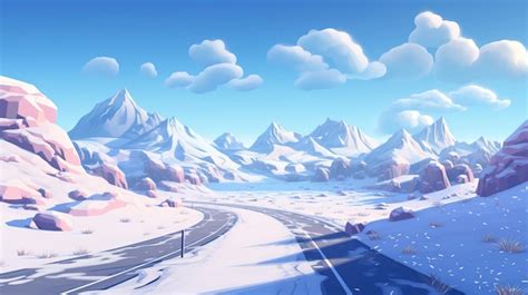 Premium Ai Image Ads For A Snow Covered Road A Snow Covered Road With