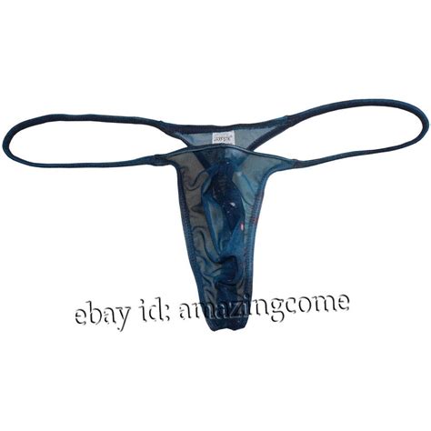Sexy Men S Starry Sky Mesh Thong Underwear Slim Pouch String Mini Bikini T Back EBay