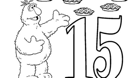 The Number 15 Coloring Page | Kids Coloring… | PBS KIDS for Parents