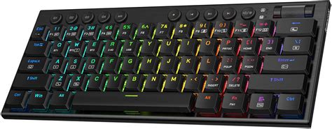 Redragon K Pro Noctis RGB Mechanical Wireless Keyboard Low Profile Red Switches Hot
