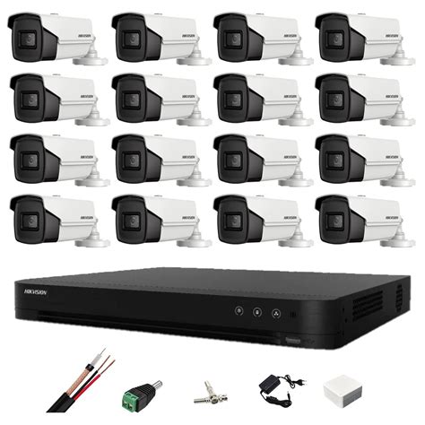 Система за видеонаблюдение Hikvision 16 камери 4 в 1 8MP 2.8mm, IR 60m ...