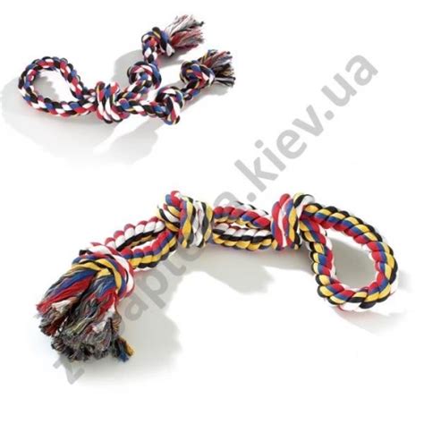 Игрушка для собак двойной канат с узлами.