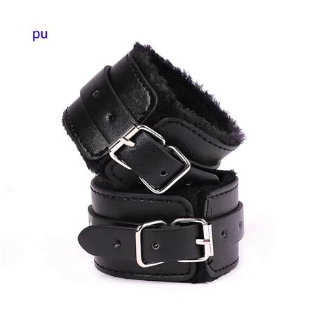 1 Pair Of Pu Leather Plush Shackles Bdsm Sex Toys SHEIN EUR