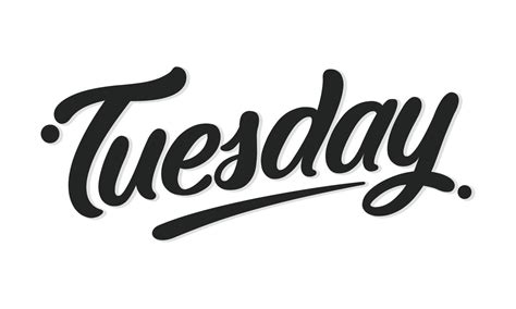 Tuesday Typography Logo Design Vector 22158946 Vector Art At Vecteezy