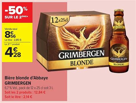 Promo Bi Re Blonde D Abbaye Grimbergen Chez Carrefour Contact Icatalogue Fr