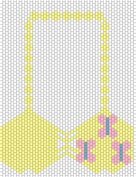 Mlp Fluttershy Cutie Mark Kandi Bikini Bra Bead Pattern Peyote Bead Patterns Characters Bead