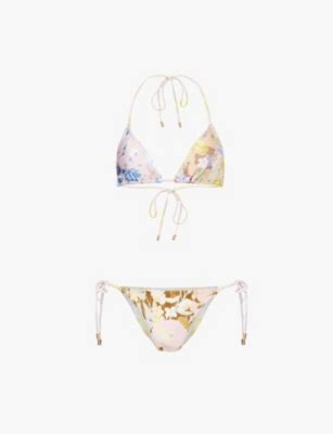 ZIMMERMANN Pop Mini Triangle Bikini Set Selfridges