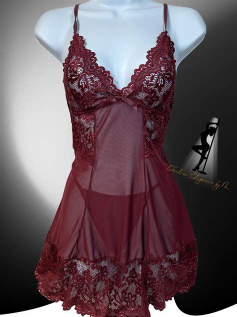 See Through Babydoll See Thru Nightgown Lingerie Dress See Through Dress Sheer Mesh Dress