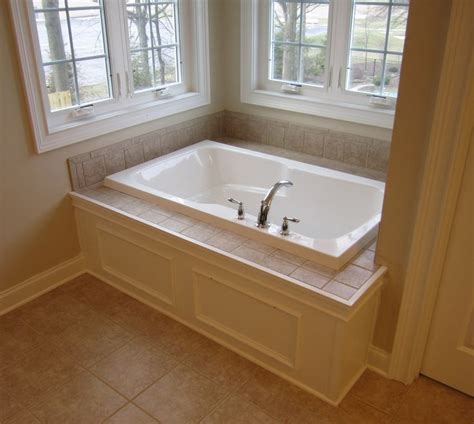 Master Bathtub Custom Paneled Front With Tile Tub Deck Handy