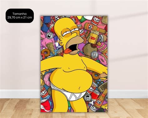 Quadro Decorativo Placa Mdf Homer Os Simpsons Elo