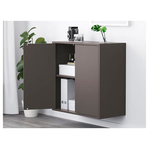 EKET Schrank mit 2 Türen + 1 Boden - dunkelgrau - IKEA Österreich ...