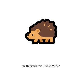 Hedgehog Vector Icon Hedgehog Emoji Illustration Stock Vector (Royalty ...