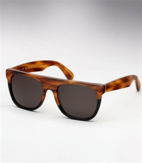 Super Flat Top Havana And Black Sunglasses