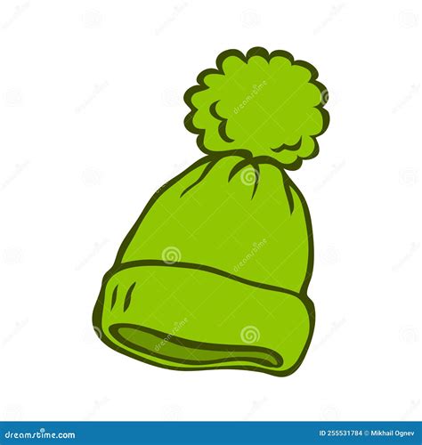Illustration of a Winter Hat for a Woman and Child Stock Vector