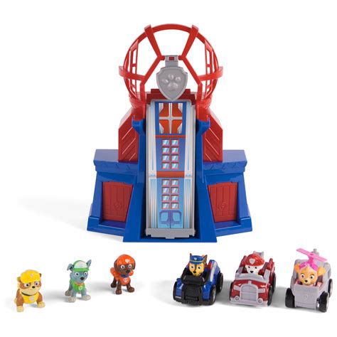 PAW Patrol, Pup Squad Mini Lookout Tower Playset, 3 Toy Cars & 3 ...