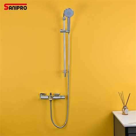 Sanipro Bathroom Hand Shower Set Hot Cold Water Mixer Metered Faucets Sanitary Ware And